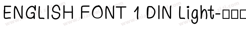 ENGLISH FONT 1 DIN Light字体转换